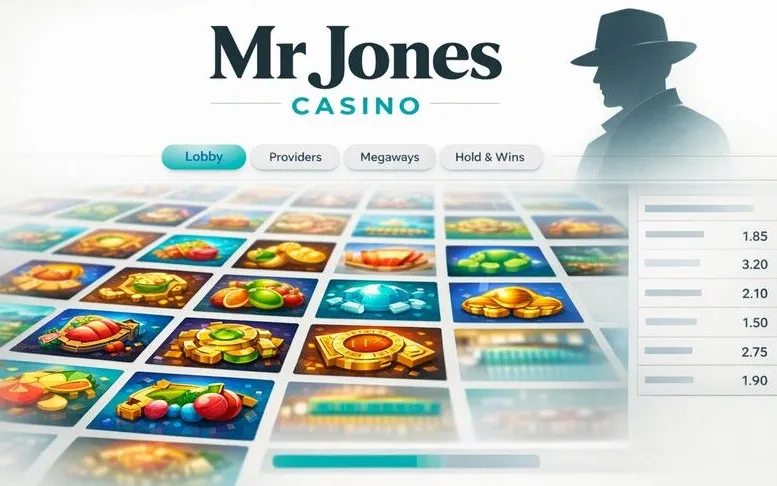 Mr Jones Casino home page banner