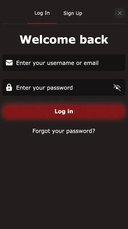 Mr Jones Casino login form on screen